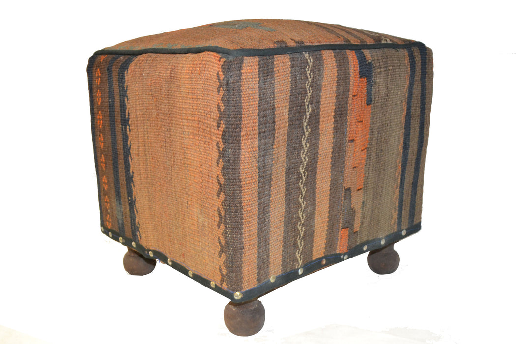 SOLD OUT Rug Pouf / Rug Sitting Stool / Rug Ottoman / Kilim Sitting Stool / Stools # 87 - Crafters and Weavers