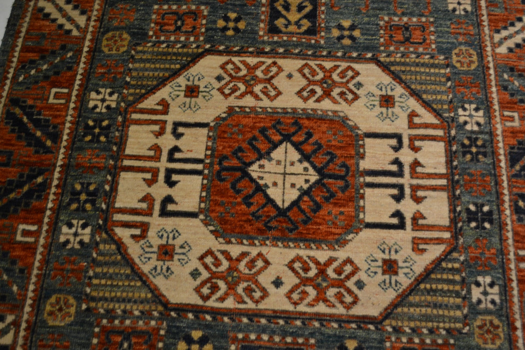 Kazak Oriental Rug 4"2" x 6'0" - Crafters and Weavers