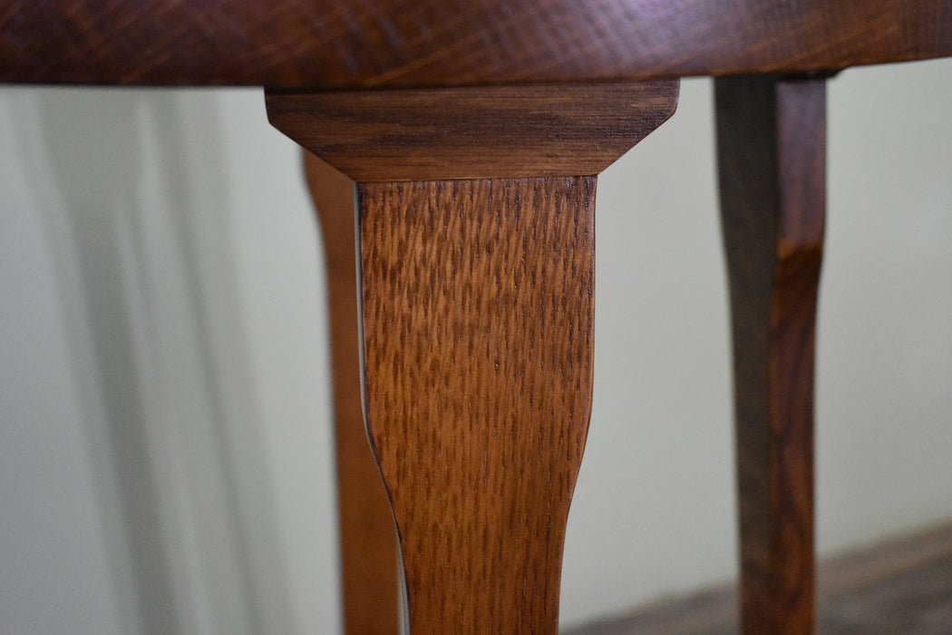 Arts and Crafts / Mission Style Oak Round End Table - Model A22 - Crafters and Weavers