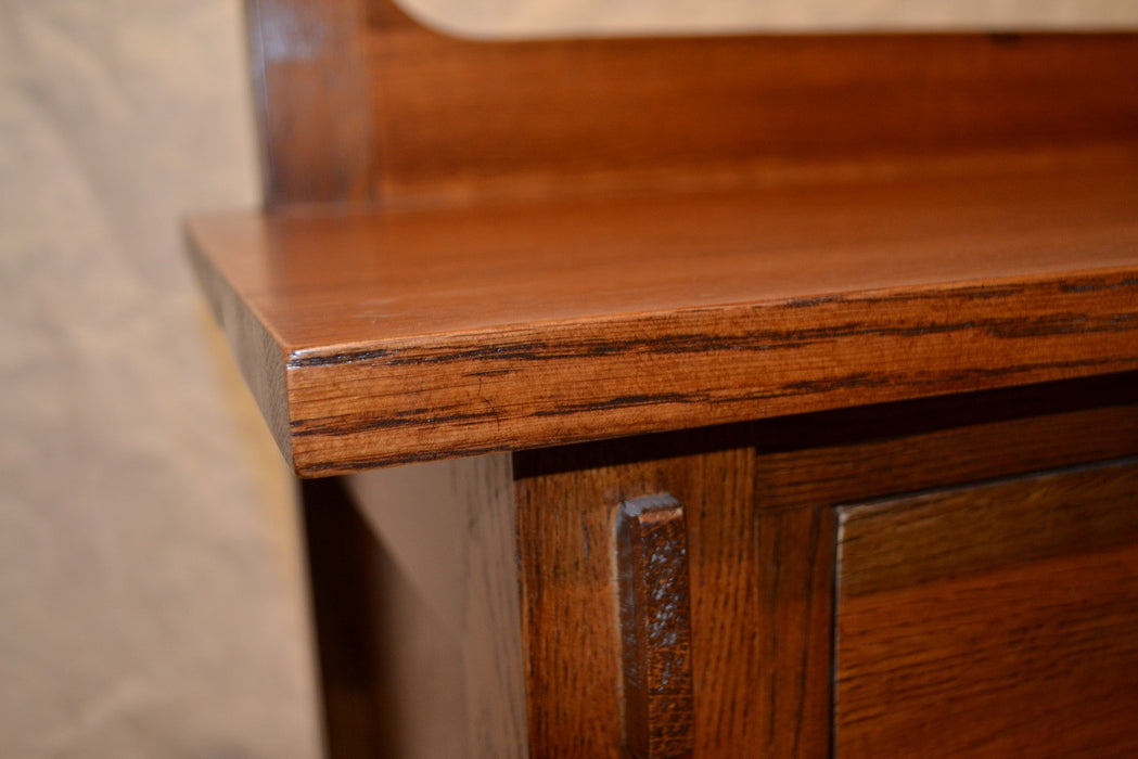 OUT OF STOCK Arts and Crafts Stained Glass Buffet / Sideboard - Crafters and Weavers