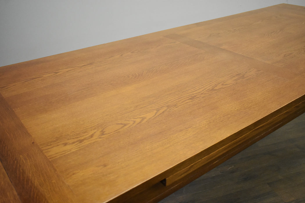 SOLD OUT Mission Stow Leaf Table & High Back Chair Dining Set - Light Oak - Crafters and Weavers