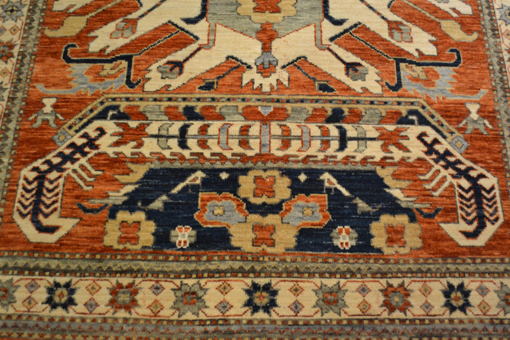 rug3613 5.2 x 7 Kazak Rug - Crafters and Weavers