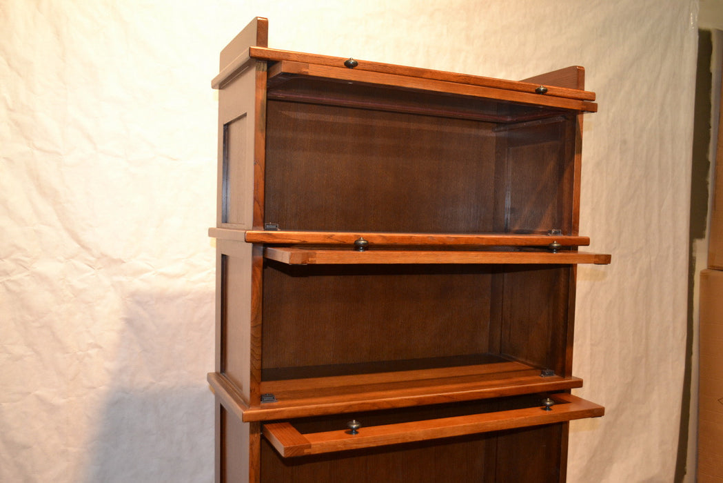 SOLD OUT Mission Style 4 Fixed Stack Barrister Bookcase - Crafters and Weavers