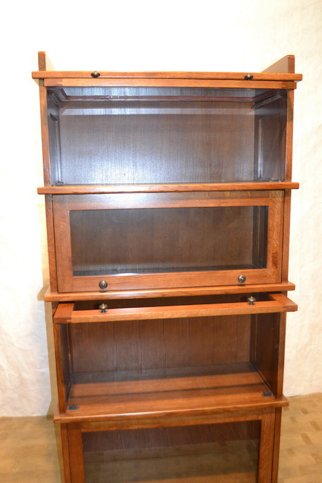 SOLD OUT Mission Style 4 Fixed Stack Barrister Bookcase - Crafters and Weavers
