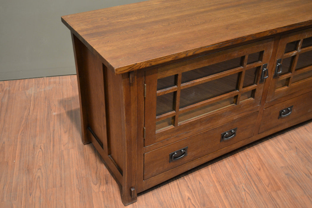 Mission Quarter Sawn Oak TV Stand - Crafters and Weavers