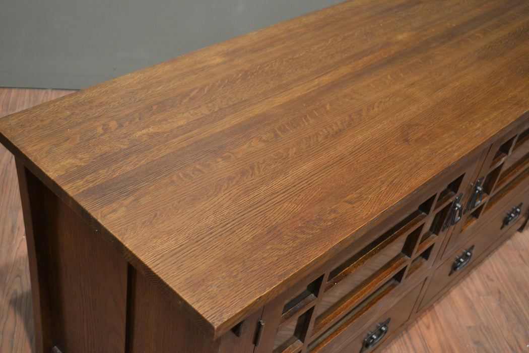 Mission Quarter Sawn Oak TV Stand - Crafters and Weavers