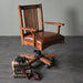 Arts and Crafts Mission Oak Office Chair - Crafters and Weavers