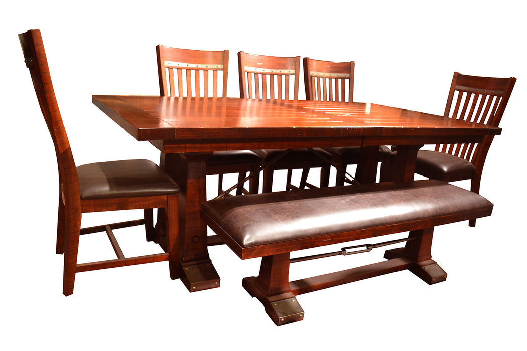 Trestle Dining Table Set - Crafters and Weavers