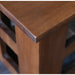 Mission Solid Oak Square End Table with Cut Outs - Michael's Cherry (MC1) - Crafters and Weavers