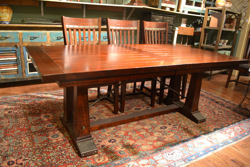 Trestle Dining Table Set - Crafters and Weavers