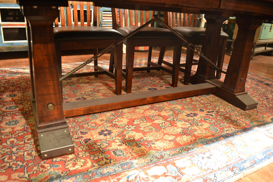 Trestle Dining Table Set - Crafters and Weavers