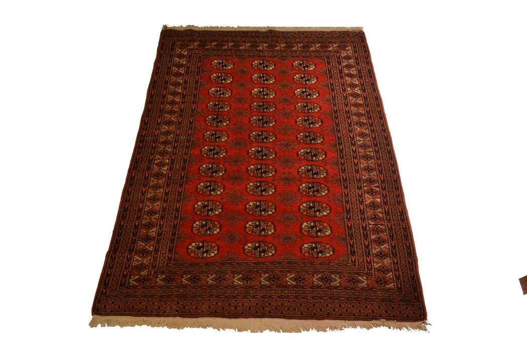 rug2087 4.1 x 6 Pakistani Bokhara Rug - Crafters and Weavers
