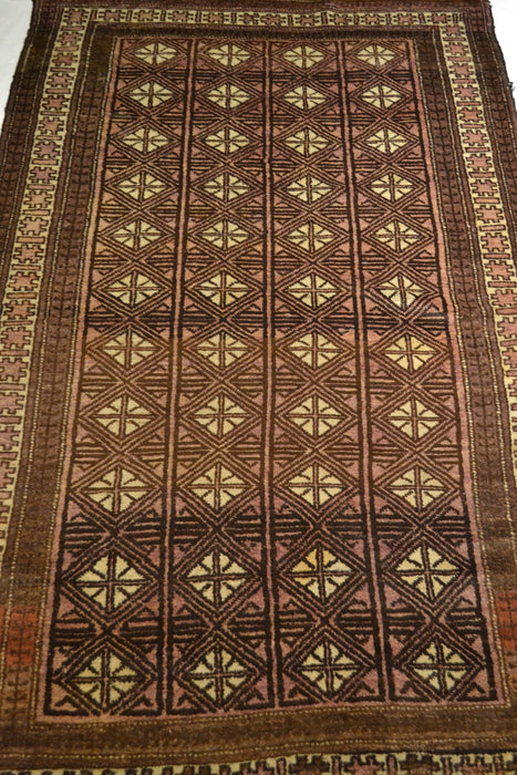 rug1079 4.1 x 7.1 Tribal Kurdish Rug - Crafters and Weavers