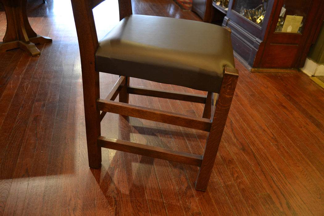 Set OF 46 Solid Oak Mission Dining Chairs - Crafters and Weavers