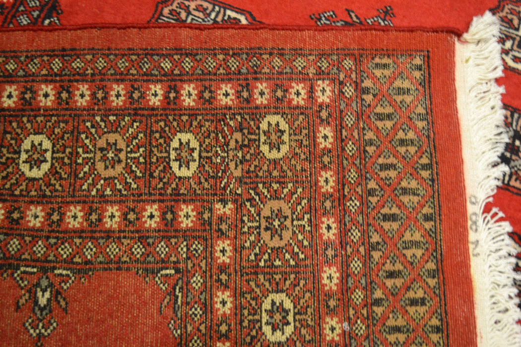 rug2617 4 x 5.10 Pakistani Bokhara Rug - Crafters and Weavers