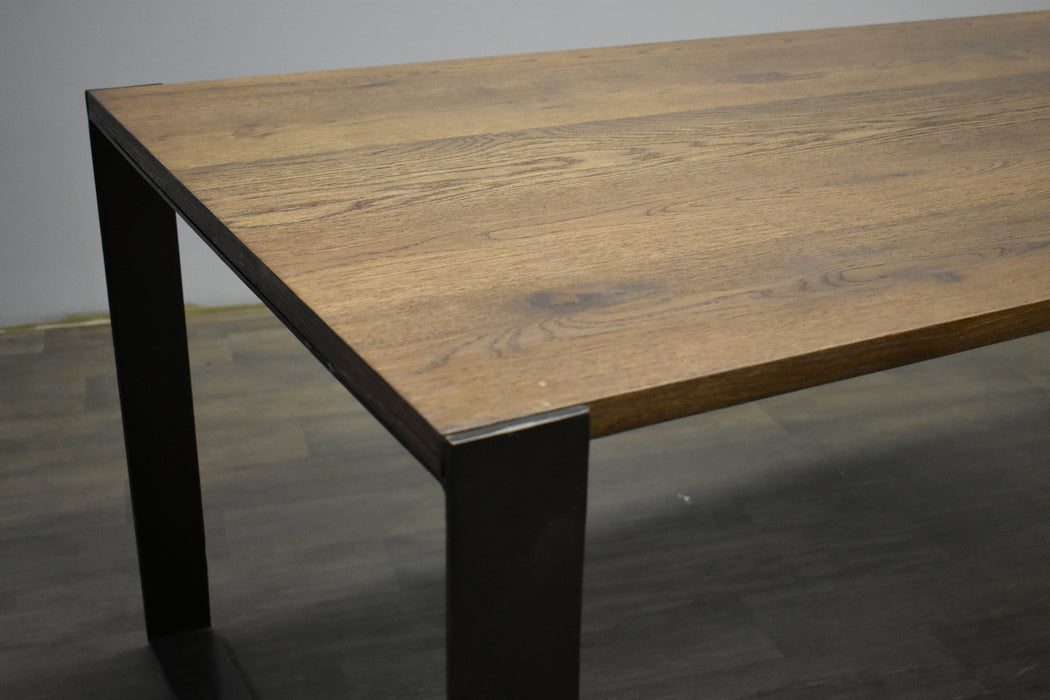 Ashland Mod Dining Table - Oak & Metal - Crafters and Weavers