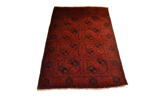 Tribal Afghan Fielpa Oriental Rug 4'0" x 6'0" - Crafters and Weavers