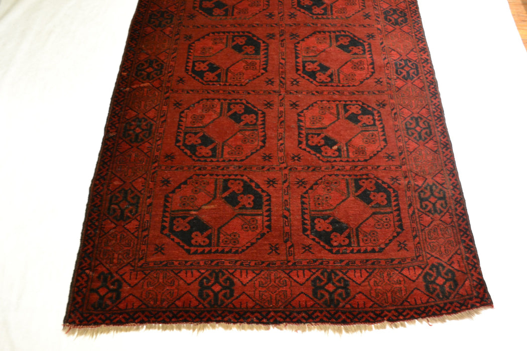 Tribal Afghan Fielpa Oriental Rug 4'0" x 6'0" - Crafters and Weavers
