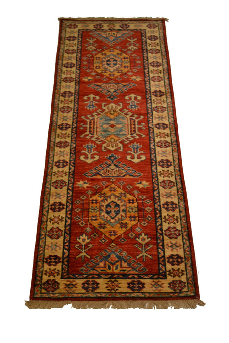 Rug3599 2.1x5.9 Kazak - Crafters and Weavers