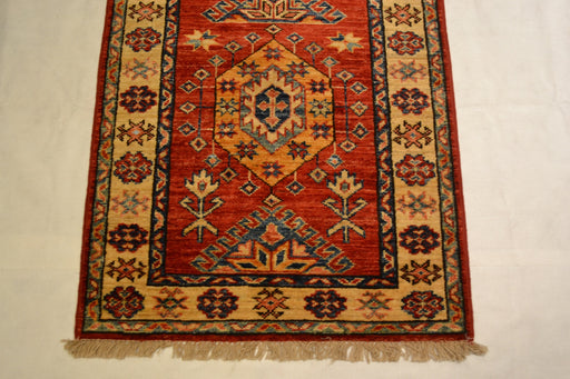Rug3599 2.1x5.9 Kazak - Crafters and Weavers