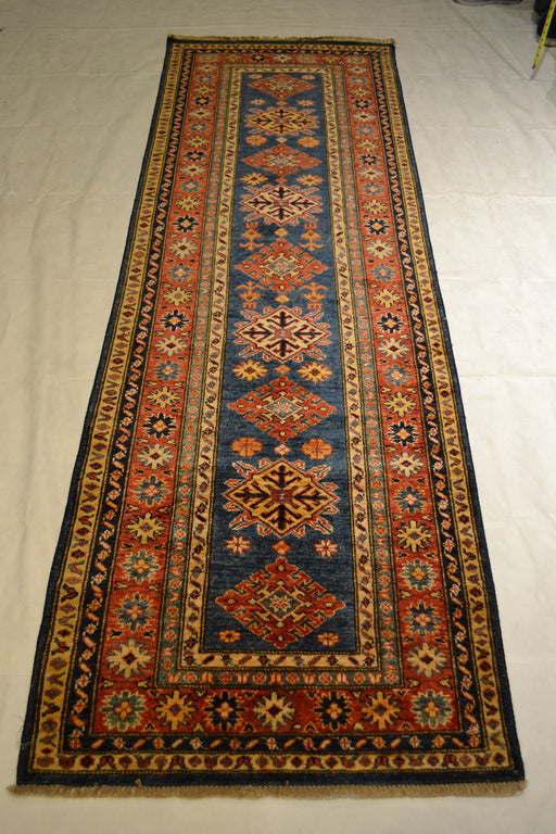 Rug3590 2.9x8.2 Kazak - Crafters and Weavers
