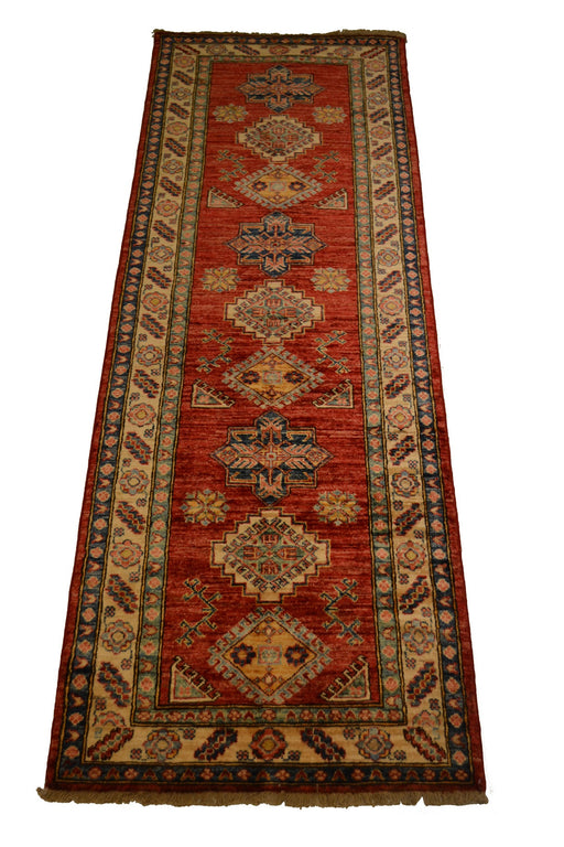 Rug3594 2.6x7.6 Kazak - Crafters and Weavers