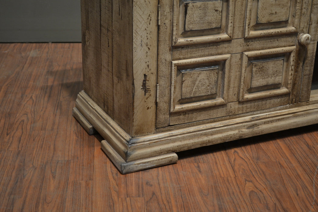 Greenview 72 inch Whitewashed TV Stand - Crafters and Weavers