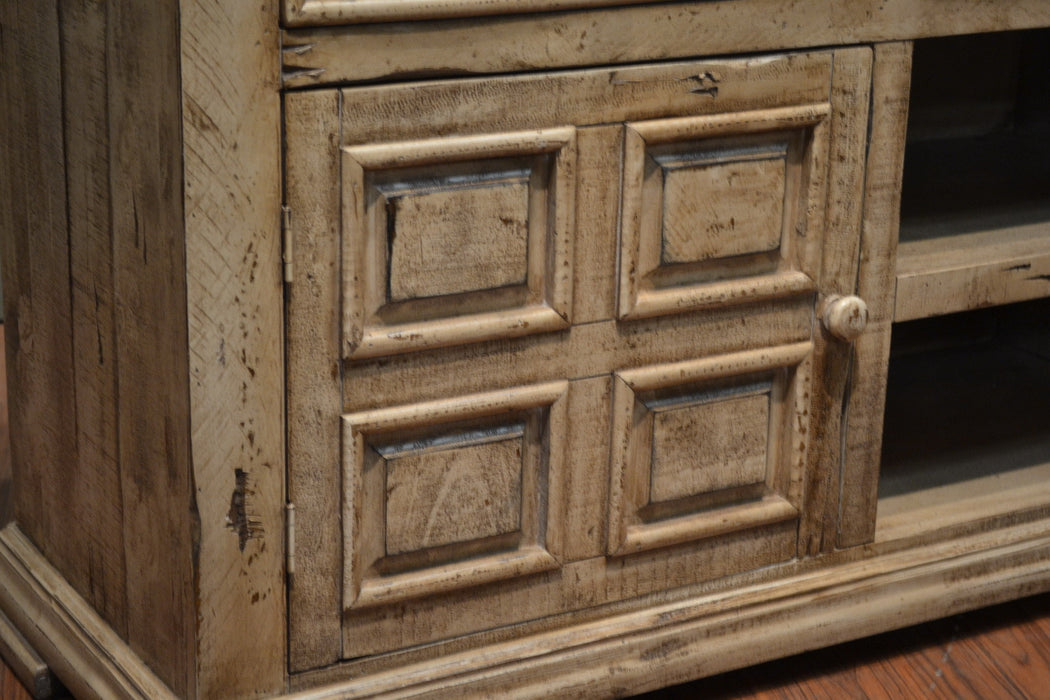Greenview 72 inch Whitewashed TV Stand - Crafters and Weavers