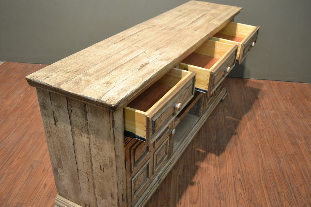 Greenview 72 inch Whitewashed TV Stand - Crafters and Weavers