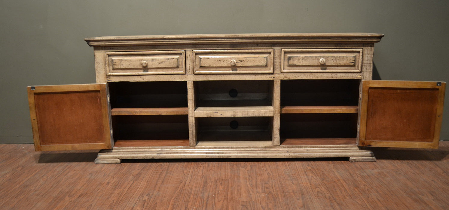 Greenview 72 inch Whitewashed TV Stand - Crafters and Weavers