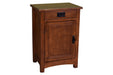 DISCONTINUED Arts & Crafts 1 Door / 1 Drawer End Table - Walnut - Crafters and Weavers