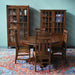 SOLD OUT 2 Leaf Round Dining Table Set w/ 6 Chairs - Golden Brown - Crafters and Weavers