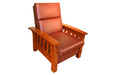 CLOSED LISTING Custom Amish Quarter Sawn White Oak & Leather Recliner - Crafters and Weavers