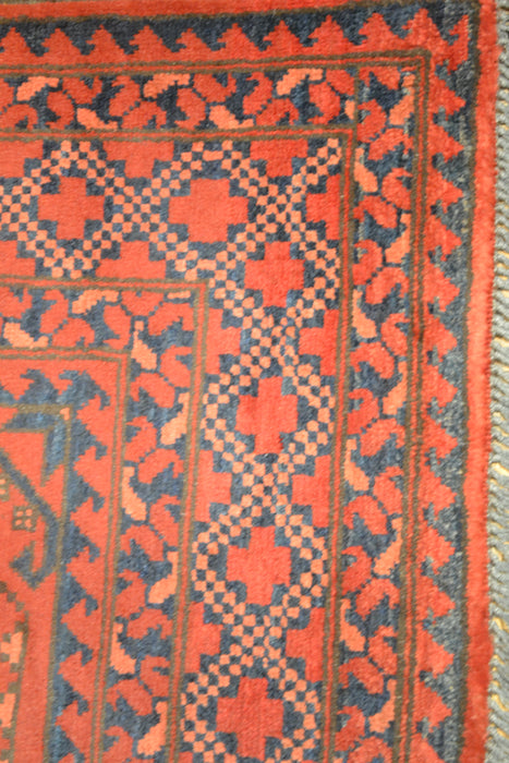 Tribal Afghan Fielpa Oriental Rug 5'0" x 6'8" - Crafters and Weavers
