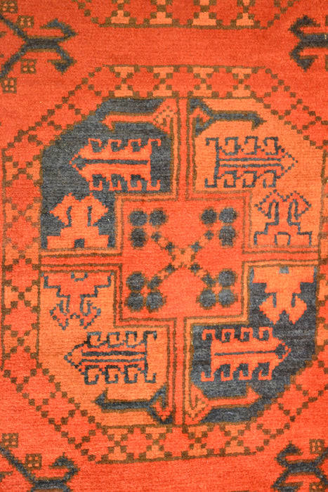 Tribal Afghan Fielpa Oriental Rug 5'0" x 6'8" - Crafters and Weavers