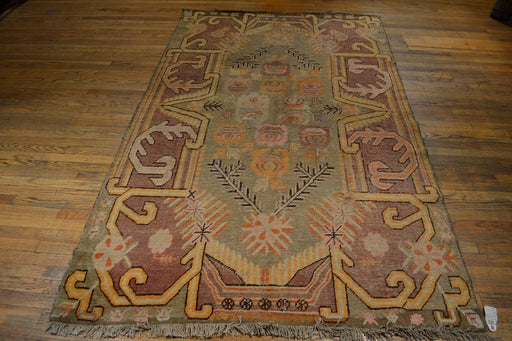 Antique Samarkand / Khotan Oriental Rug 5'0" x 8'4" - Crafters and Weavers