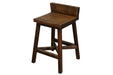 Granville Stationary Bar Stool - Rustic Brown - 24" High - Crafters and Weavers