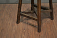 Granville Stationary Bar Stool - Rustic Brown - 30" High - Crafters and Weavers
