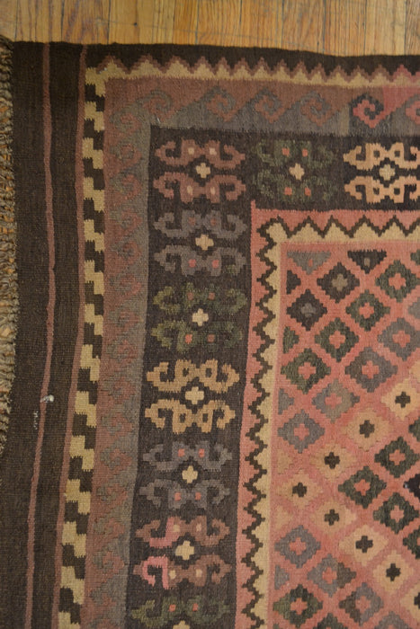 Tribal Afghan Oriental Rug 3'10" x 8'3" - Crafters and Weavers