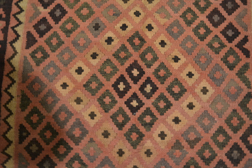 Tribal Afghan Oriental Rug 3'10" x 8'3" - Crafters and Weavers