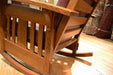 CLOSED LISTING Custom Amish Made Arts and Crafts Quarter Sawn Oak Rocking Chair - Leather - Crafters and Weavers