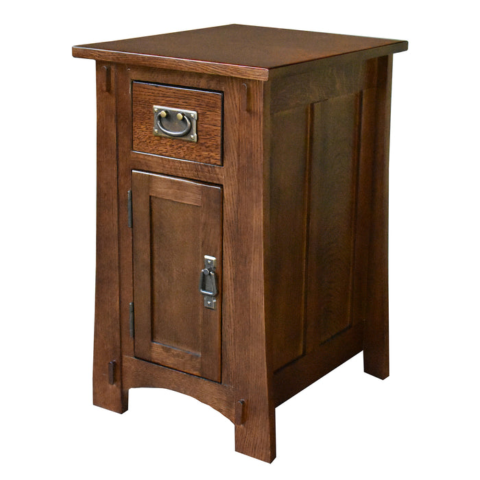 Mission Tapered Leg Narrow Nightstand - Walnut (AW) - Crafters and Weavers