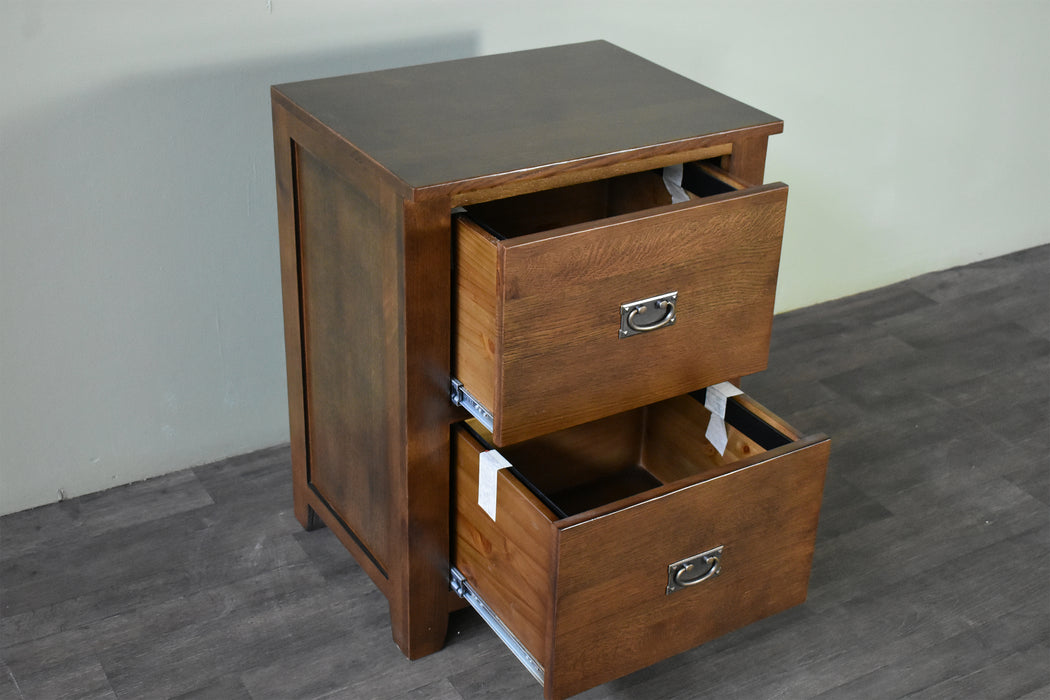 Mission 2 Drawer File Cabinet - Walnut (AW) - Crafters and Weavers