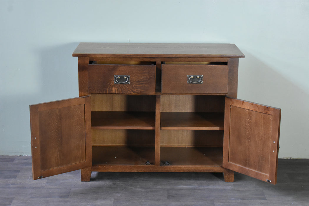 Mission 2 Door 2 Drawer Cabinet - Walnut - Crafters and Weavers