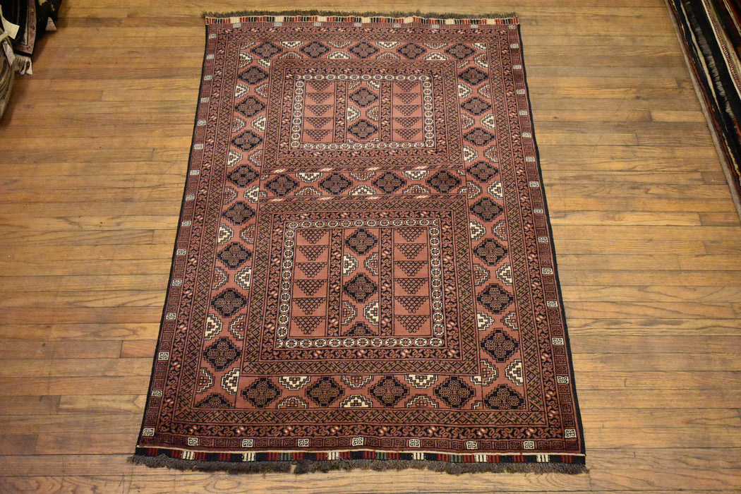 Tribal Balouchi Oriental Rug 3'9"x 6'0" - Crafters and Weavers