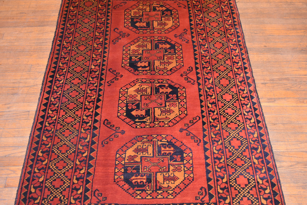Tribal Afghan Fielpa Oriental Rug 3'9" x 6'8" - Crafters and Weavers