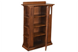 Mission 1 Door Bookcase with Side Shelves - Dark - Crafters and Weavers