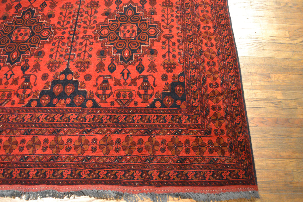 Tribal Unkhoi Oriental Rug 6'9" x 9'9" - Crafters and Weavers