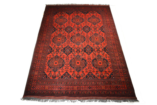 Tribal Unkhoi Oriental Rug 6'7" x 9'11" - Crafters and Weavers