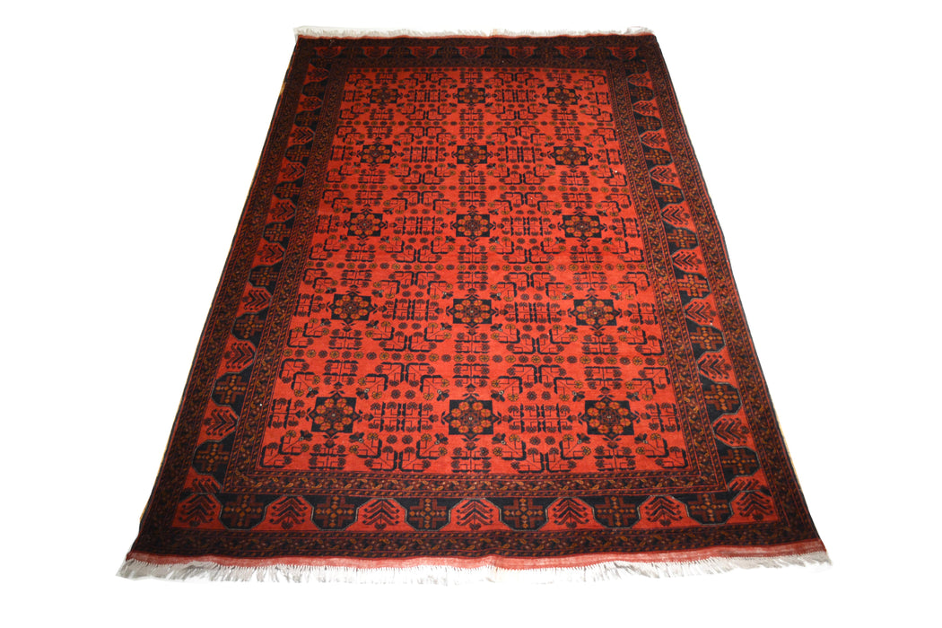 Tribal Unkhoi Oriental Rug 6'4" x 9'9" - Crafters and Weavers